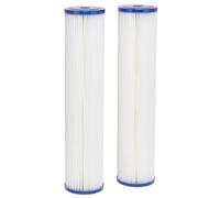 YanBan 2PCS 20" x 4.5" Whole House Water Filter Compatible with ECP5-BB, AP810-2, SPC-45-1005, CP5-BB, ECP1-20BB, 5 Micron Pleated Sediment Water Filters for Well Water, Filters Impurities