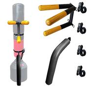 YANBI Wing Chun Wooden Dummy Free Standing, Adjustable Kung Fu Wing Chun Training Device, Portable Spring Dummy for Indoor Soft Object/Sandbag