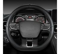 YANBINDP for Ford Taurus VIII (Middle East) 2022-2025 Car Steering Wheel Cover PU Leather Steering Wheel Protector Covers Non-slip Breathable Interior Accessories,E/Black