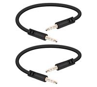 YANBORONSN 3.5mm Flat Audio Cable,3.5mm Headphone Jacks,Male to Male Flat Audio Cable for Car Audio Systems,Home Speakers,Phones,Tablets,2Pack(0.15M)