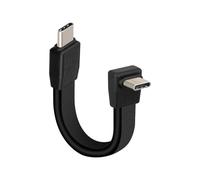 YANBORONSN 80Gbps Short USB 4 Flat Cable,USB C Fast Charging Cable,PD 240W 90 Degree USB TYPE C Male to USB TYPE C Male Charging Cable,8K@60Hz Video Display for Phone,Tablets,Laptops(67MM)