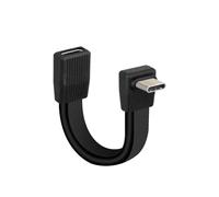 YANBORONSN 80Gbps Short USB 4 Flat Extension Cable,3.1 USB C Fast Charging Cable,PD 240W 90 Degree USB TYPE C Male to USB C TYPE Female Extender Cable,8K@60Hz Video Display for Phone,Tablets(51MM)