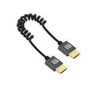 YANBORONSN 8K HDMI Coiled Cable,48Gbps High Speed HDMI Spring Spiral Cable Supports 8K@60Hz,for Camera/TV/Capture Cards/Tablet 2.2Ft (Straight)