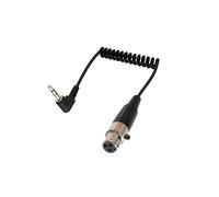 YANBORONSN 90 Degree Gold Plated 3.5mm to mini XLR 3Pin Female Coiled Cable, 1/8 inch Jack TRS Stereo Male to XLR 4Pin Audio Cable for Microphones, Mobile Phones, MP3 Players, Tablets (0.3M/1Ft)