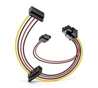 YANBORONSN ATX 6Pin to 15Pin Dual SATA Cable with MINI 6Pin SATA Extension Cable for Mechanical Hard Drives,Solid State Drives,and Optical Drives(30cm+20cm)