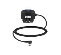 YANBORONSN Automotive OBD Power Cable,90 Degrees USB C to OBD-II Hardwire Cable Adapter with Switch Button for Dash Camera 24 Hours Surveillance/Acc Mode,(3.5M/11.5Ft