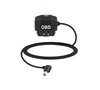 YANBORONSN Automotive OBD Power Cable,90 Degrees USB Mini to OBD-II Hardwire Cable Adapter with Switch Button for Dash Camera 24 Hours Surveillance/Acc Mode,(3.5M/11.5Ft)