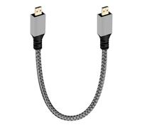 YANBORONSN Micro Hdtv Cable 4K@60Hz,Micro Hdtv Male to Male 2.0 Braided Cable,18Gbps Type D Hdtv to Type D Hdtv cable for 4K HDTV,Monitor,Projector,Streaming Media(0.3M/0.98FT)