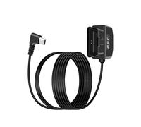 YANBORONSN OBD Power Cable for Dash Camera, OBD2 to 90 Degrees USB C Adapter Hardwire Charging Cable with Switch Key 24 Hours Monitoring and Acc 2 Mode 12-24 V to 5V/3A (3.5m/ 11.5FT)