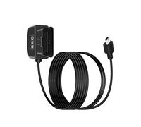 YANBORONSN OBD Power Cable for Dash Camera, OBD2 to USB Mini Adapter Hardwire Charging Cable with Switch Key 24 Hours Monitoring and Acc 2 Mode 12-24 V to 5V/3A (3.5m/ 11.5FT)