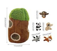 YANBOYI 5pcs Squeak Plush Dog Toy Interactive Hide Seek Puzzle Toy for Dogs Small Size Stuffed Animals Panda