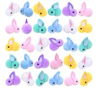 Yanbuny 30 Pcs Mini Plush Easter Bunny Animals Miniature Stuffed Easter Rabbit Toys Soft Tiny Rabbit Doll for Easter Basket Stuffers DIY Easter Party Decorations