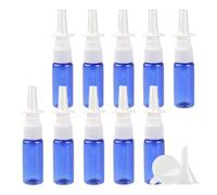 YANCAER Pack of 10, 20ml Blue Nasal Spray Bottle with Long Nozzle - Refillable Bottle for Saline, Perfume, Liquids, Moisturizing Spray, Travel and DIY Packaging