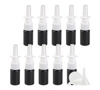 YANCAER Pack of 20, 10ml Black Nasal Spray Bottle with Long Nozzle - Refillable Bottle for Saline, Perfume, Liquids, Moisturizing Spray, Travel and DIY Packaging