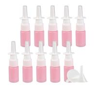 YANCAER Pack of 20, 10ml Pink Nasal Spray Bottle with Long Nozzle - Refillable Bottle for Saline, Perfume, Liquids, Moisturizing Spray, Travel and DIY Packaging