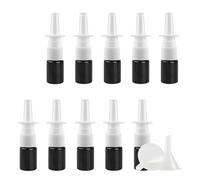 YANCAER Pack of 20, 5ml Black Nasal Spray Bottle with Long Nozzle - Refillable Bottle for Saline, Perfume, Liquids, Moisturizing Spray, Travel and DIY Packaging