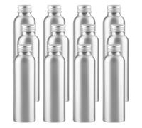 YANCAER Pack of 24, 120ml Silver Aluminum Empty Bottles with Screw Cap - Refillable Metal Containers for Cosmetics, Essential Oils, Travel