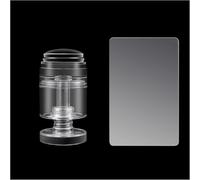 YANCAIYUNL Clear Rotatable Jelly Nail Stamper for French Tips - Double Sided Silicone Nail Art Stamper with Scraper for DIY Manicure at Home & Professional Salon Use