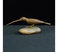 YANCHIPANGHE Brass Décor,Bronze Statue,8.5x4x2.8cm Solid Copper Long Mouth Bird Small Statue Ornaments Classical Vintage Brass Animal Woodpecker Figurines Home Desk Decorations