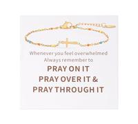 YANCHUN Cross Bracelet for Women To My Daughter Gifts Jesus God Bracelets Baptism Religious Christma Birthday Gifts for Daughter Lovers