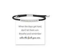YANCHUN Dont Let The Hard Days Win Bracelet Remember Who The F You are Bracelet God is in Control Bracelets Let Them Bracelets Just Breathe Jewelry Gifts