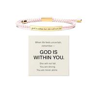 YANCHUN God Is Within Her She Will Not Fall Bracelet Psalm 23 Inspirational Bible Verse Bracelets Christian Faith Gifts for Women Religious Jewelry