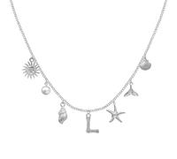 YANCHUN Initial Charm Necklaces for Women Gold Letter Surfer Starfish Shell Pearl Beach Necklace Jewelry Initial A-Z Pendant Necklaces Jewelry for Teen Girl Gifts Trendy Stuff