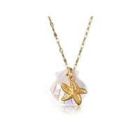 YANCHUN Puka Shell Necklace Cowrie Shell Charm Necklaces for Women Nautical Dainty Seashell Boho Necklace Marine Beach Jewellery Trendy Jewelry Gift Summer Outfits for Women, L, Zinc, No Gemstone