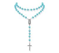 YANCHUN Rosary for Women First Communion Gifts Rosary Beads Catholic Necklace for Women Men Catholic Jewelry Necklace for Pray Baptism, Zinc, No Gemstone