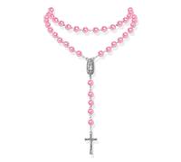YANCHUN Rosary for Women First Communion Gifts Rosary Beads Catholic Necklace for Women Men Catholic Jewelry Necklace for Pray Baptism, Zinc, No Gemstone