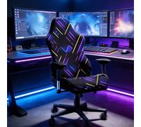 YancLife Blacklight Gaming Chair Cover - Printed Gaming Chair Slipcover, Stretchable Elastic Computer Seats Case, Washable Soft Chair Protector for Esports Chairs Office Studio Gamer Room Decor