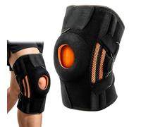 YancLife Knee Support for Women and Men - Adjustable Non-Slip Knee Brace Support with Side Stabilizers and Open Patella Gel Pad for Arthritis, Meniscus Tear, ACL, Joint Pain, Running, Sports, Black