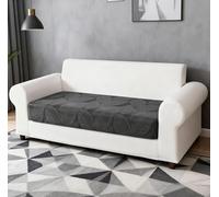 YancLife Sofa Cushion Covers - Washable Printed Plush Velvet Stretch Soft Sofa Slipcovers, Pet-Friendly Furniture Cushion Protector for Living Room Couch Cushions (1 Piece Loveseat Cover, Dark Gray)