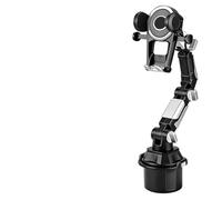 YancLife Universal Car Phone Holder with 2 Cup Coaster, Adjustable Flexible Arm Car Cup Holder Phone Mount for Truck, Travel Accessories, Cradle Compatible with All Smartphones