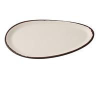 Yanco NA-212 Nature Art Oval Plate, 12"" X 7 3/4"" X 3/4"" OVAL PLATE, Melamine, White, Pack of 24
