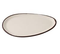 Yanco NA-214 Nature Art Oval Plate, 14"" X 9 3/4"" X 1"" OVAL PLATE, Melamine, White, Pack of 12