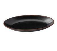 Yanco NA-310BK Nature Art Oval Plate, 10 1/2"" X 5 1/4"" X 1 1/2"" DEEP OVAL PLATE, Melamine, Black, Pack of 24