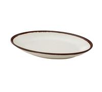 Yanco NA-312 Nature Art Oval Plate, 12 1/2"" X 6 1/4"" X 2"" DEEP OVAL PLATE, Melamine, White, Pack of 12