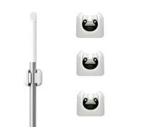 YANCONGLIDEYAN 3 PCS Broom Mop Holder Wall Mounted Self Adhesive Mop Holder for Mop and Broom,Tool Tidy Storage Fit Bathroom,Office,Kitchen,Garage, Garden, Storage and Save Space