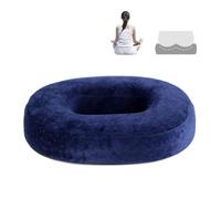 YANCONGLIDEYAN Donut Seat Cushion Orthopedic Memory Foam Cushion for Haemorrhoid and Piles Sufferers, Coccyx Pain, Post Natal and Post Surgery Pain Relief for Wheelchair, Car Seat Or Office (Navy)