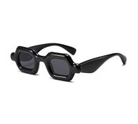 Yancremio Cute Square Y2K Sunglasses for Men and Women Fashionable Retro Thick Framed Square Sunglasses Street Trend and Chic Style (Color 2)