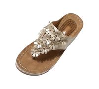 Yancremio Summer Beach Slip On Non-Slip Orthopedic Sandals for Women (B,5)