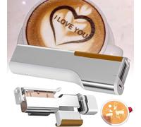 YANDDEA Handheld Food PrintPen Portable Mini Coffee PrintPen Latte Art Macaron Cookie DIY Design PrintPen for Restaurants Bakeries Cafes,Black