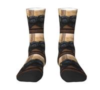 YANDM Affenpinscher Family Puppies Black Dogs Monkey, Crew Socks Compression Socks Casual Novelty Sports Socks For Unisex