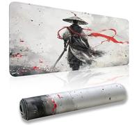 Yanen Large Mouse Mat, 800x300x3mm Gaming Mouse Pad with Non-Slip Rubber Base, Water-Resistant Coating & Stitched Edges, Desk Mat for Home Office (800 x 300 x 3 mm, Swordsman)