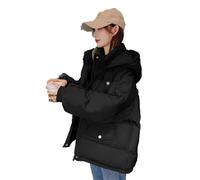 yanenrun Thickened Short Down Cotton-padded Coats Women's Clothing Korean Loose Autumn Winter Coats Cotton-Padded Jackets,black,XL