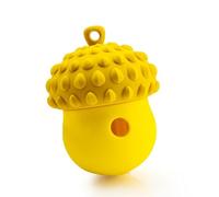 YANFDACAI Silicone Slow Feeder - Interactive Chew Toy for Cats & Dogs, Perfect Puzzle Treat Dispenser, Great Dental Care & Fun Playtime with Pet Toy Leak Food.(Yellow)