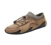YANFJHV Beach Shoes Men's 43 Adjustable Swimming Shoes Slip-On Sports Shoes Non-Slip Driving Shoes Flat Low Top Trainers Jogging Barefoot Shoes for Wide Feet Orthopaedic Shoes Size 38-48, khaki, 6 UK
