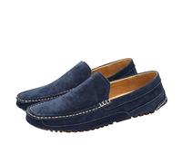 YANFJHV Boat Shoes Men's 43 Oxford Shoes Slip-On Business Shoes Suede Casual Shoes Non-Slip Leather Shoes Flexible Loafer with Soft Sole Extra Wide Summer Shoes for Gym and Everyday Use, blue, 9 UK