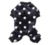 YANFJHV Dog Winter Warm Sweater Dog Suit Dog Bodysuit Winter Indoor Outdoor Pet Warm Clothes Dog Coat Santa (Black, L)